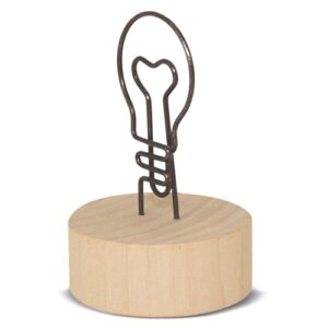 MEMO CLIP COM BASE DE MADEIRA "EUREKA" - Image 3
