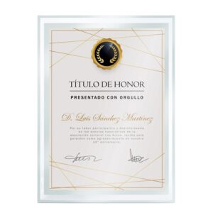 MOLDURA EM VIDRO PARA DIPLOMA A5 "BISELA" - Image 6