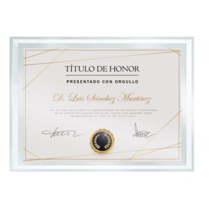 MOLDURA EM VIDRO PARA DIPLOMA A5 "BISELA" - Image 5