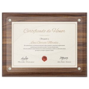 Moldura de madeira diploma A4 "EXCELENCIA" - Image 4