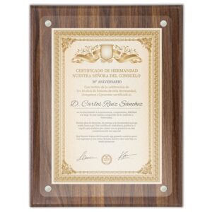 Moldura de madeira diploma A4 "EXCELENCIA" - Image 8