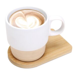 Caneca para sublimação empilhável com base em bambu "GERARD" - Image 4